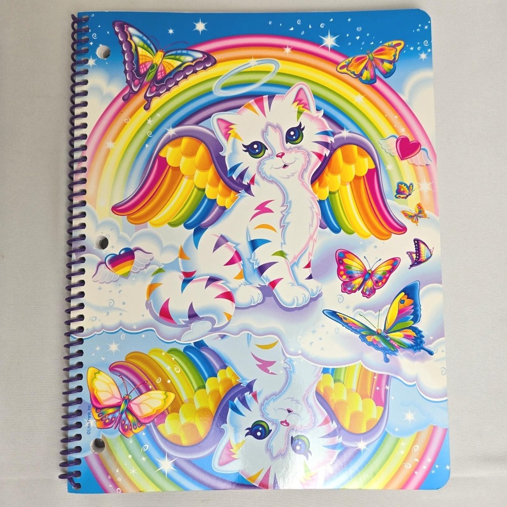 Lisa Frank Spiral Notebook Angel Kitty Vintage